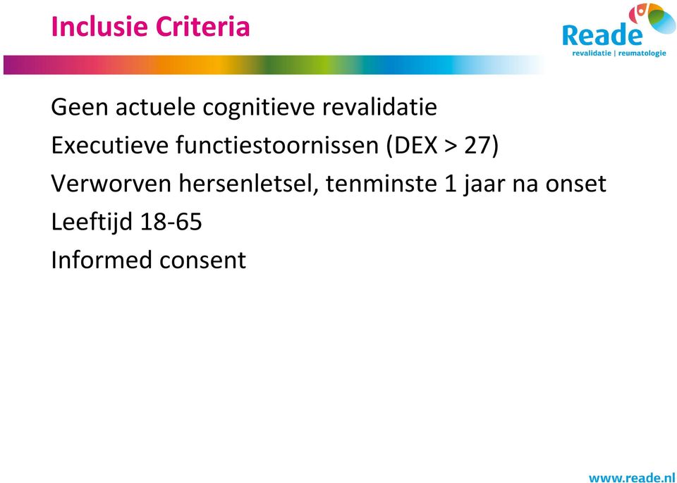 functiestoornissen(dex > 27) Verworven