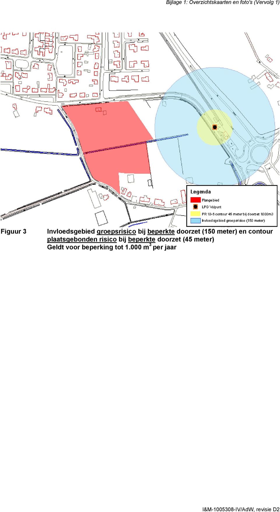 meter) en contour plaatsgebonden risico bij beperkte