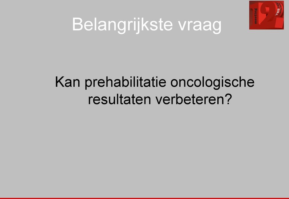 prehabilitatie