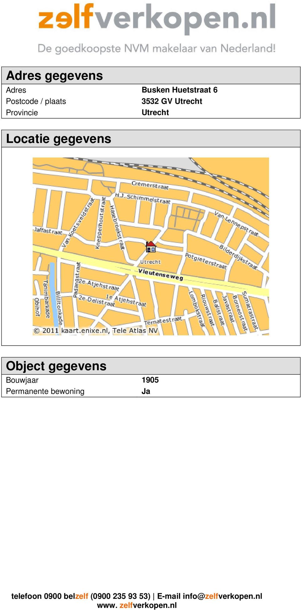 Provincie Utrecht Locatie gegevens