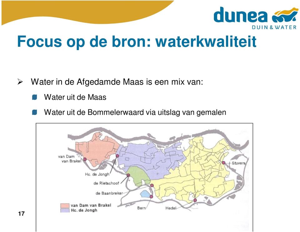 mix van: Water uit de Maas Water uit