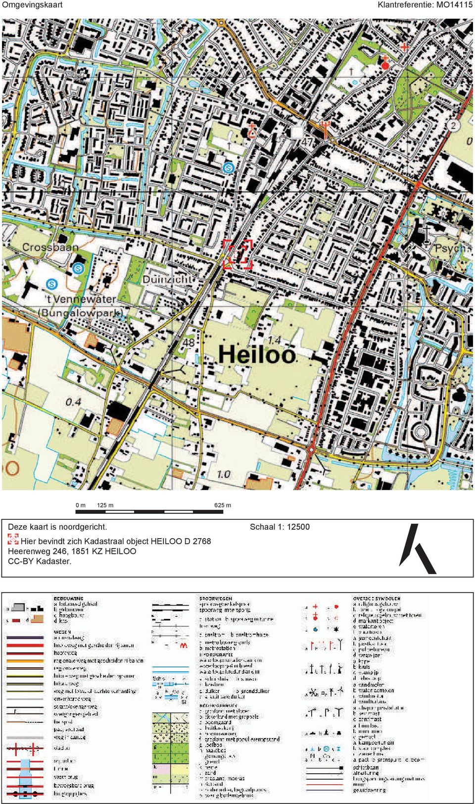 Schaal 1: 12500 Hier bevindt zich Kadastraal