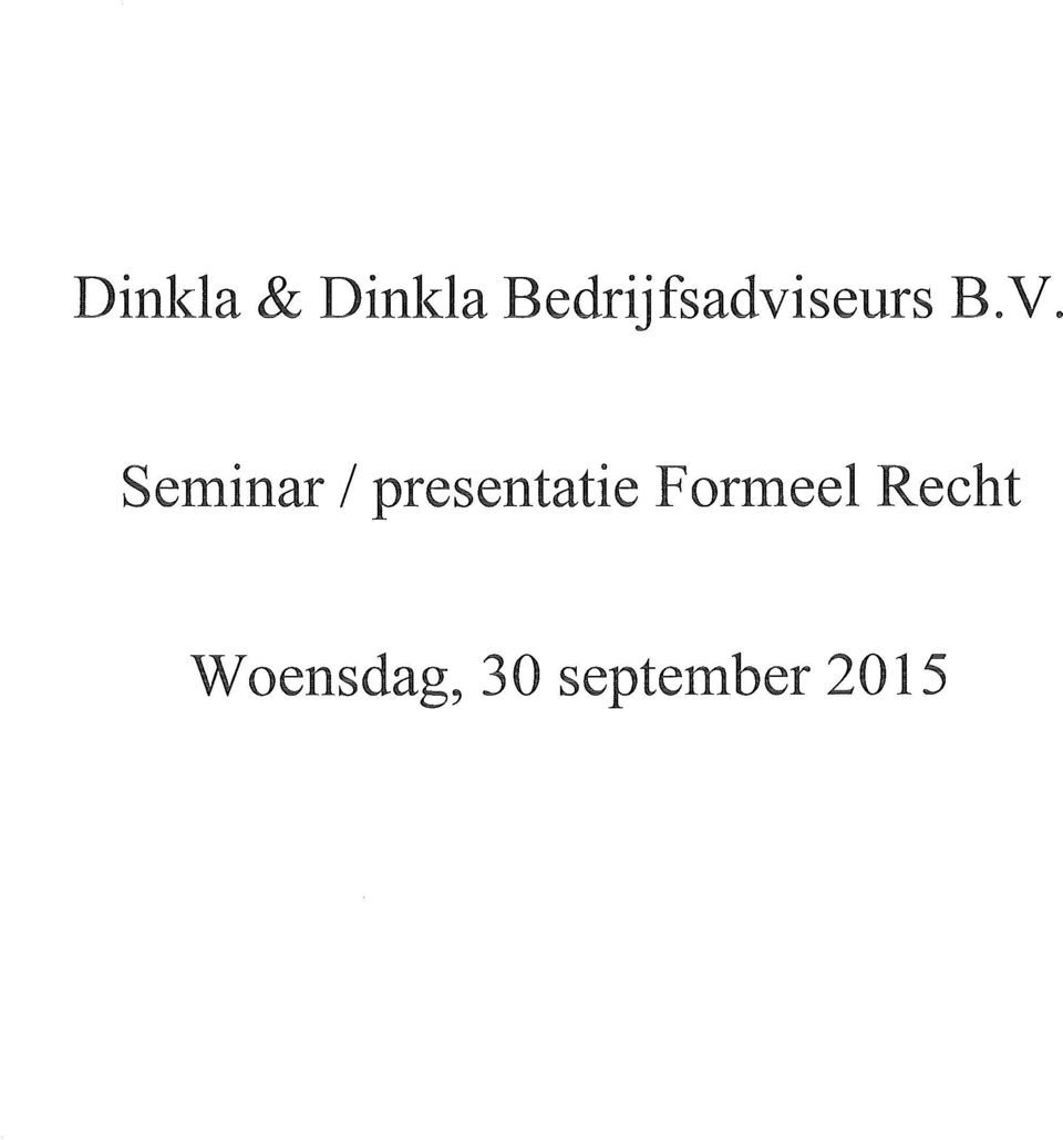 Seminar / presentatie