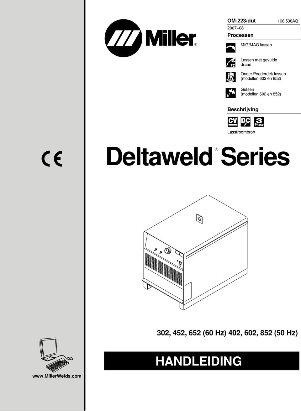 (modellen 602 en 852) Beschrijving Lasstroombron Deltaweld Series