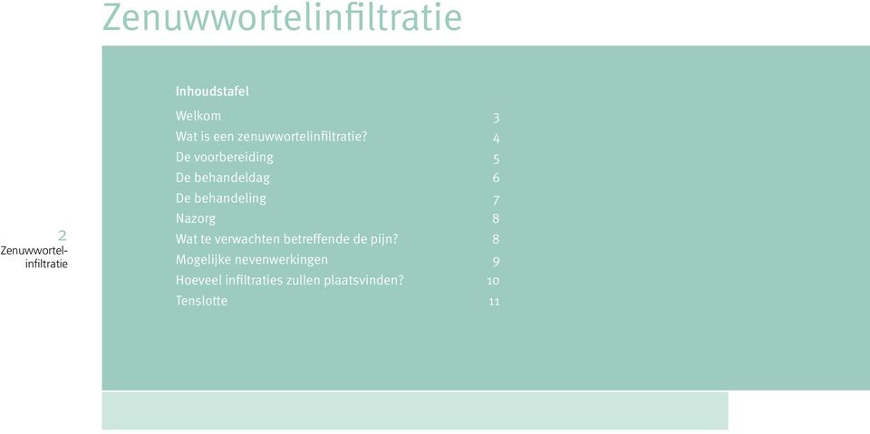 8 Wat te verwachten betreffende de pijn?