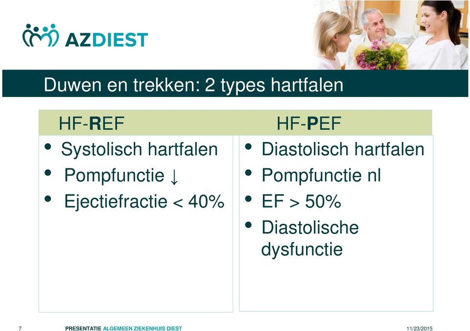 Diastolisch hartfalen Pompfunctie nl EF > 50%