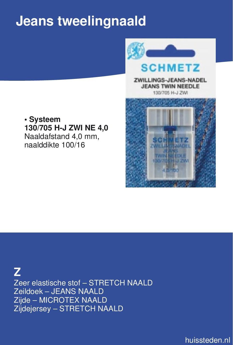 Zeer elastische stof STRETCH NAALD Zeildoek