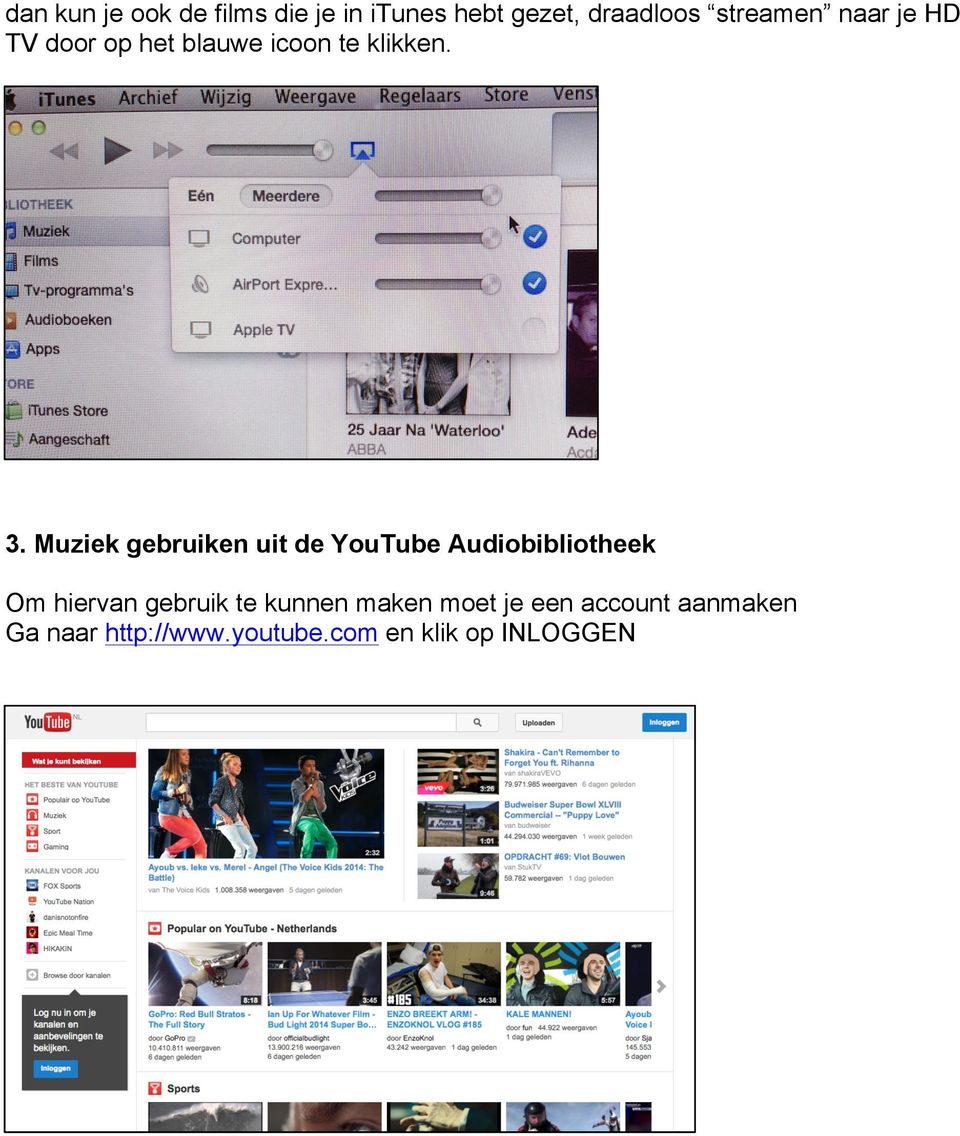 Muziek gebruiken uit de YouTube Audiobibliotheek Om hiervan gebruik te