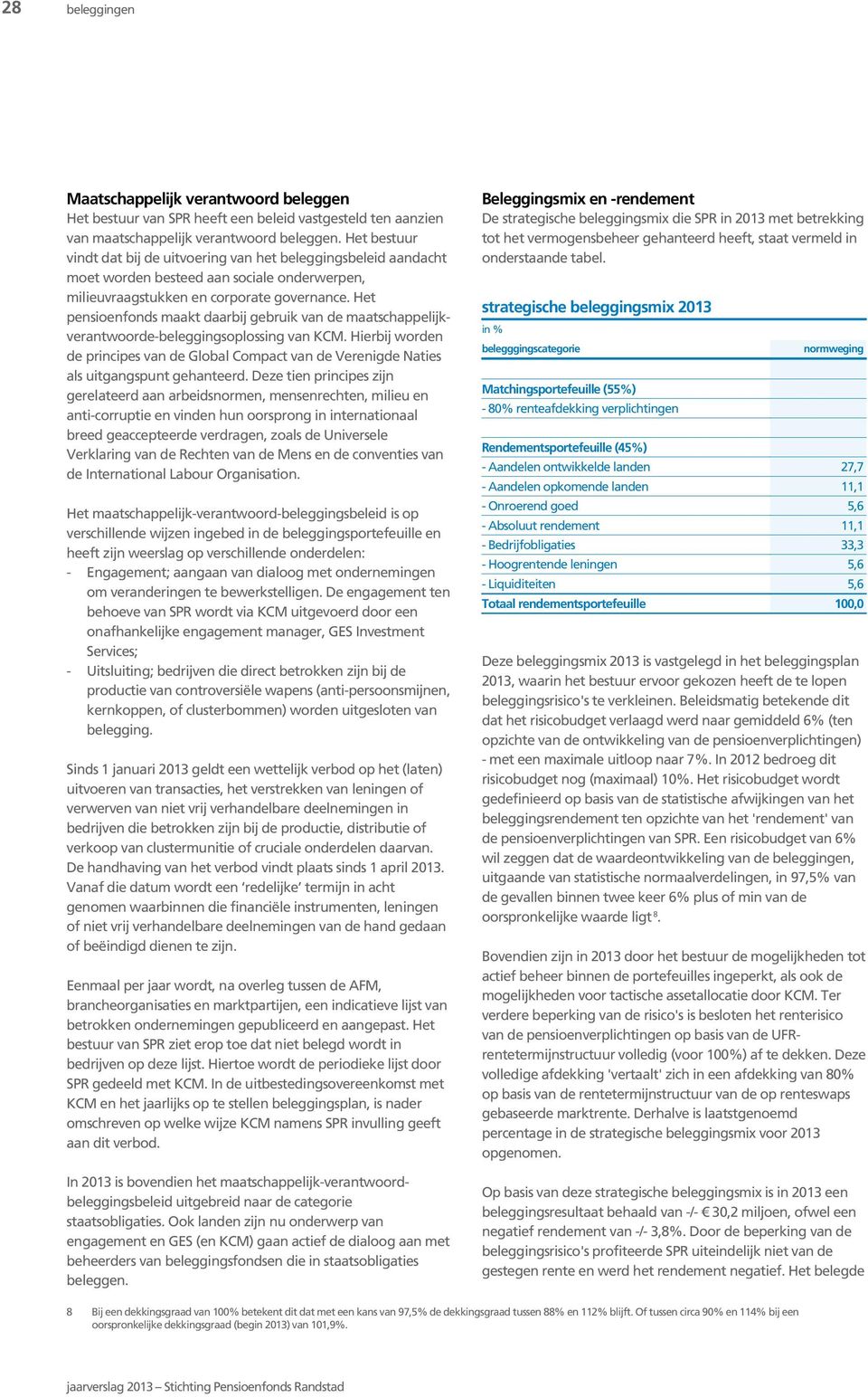 Het pensioenfonds maakt daarbij gebruik van de maatschappelijkverantwoorde-beleggingsoplossing van KCM.