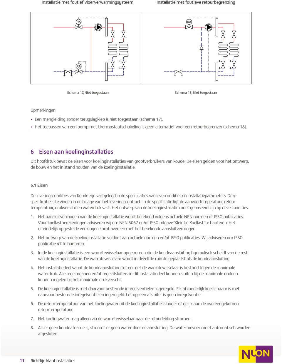 6 Eisen aan koelinginstallaties Dit hoofdstuk bevat de eisen voor koelinginstallaties van grootverbruikers van koude.