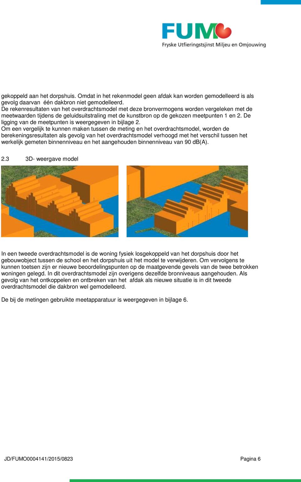 De ligging van de meetpunten is weergegeven in bijlage 2.