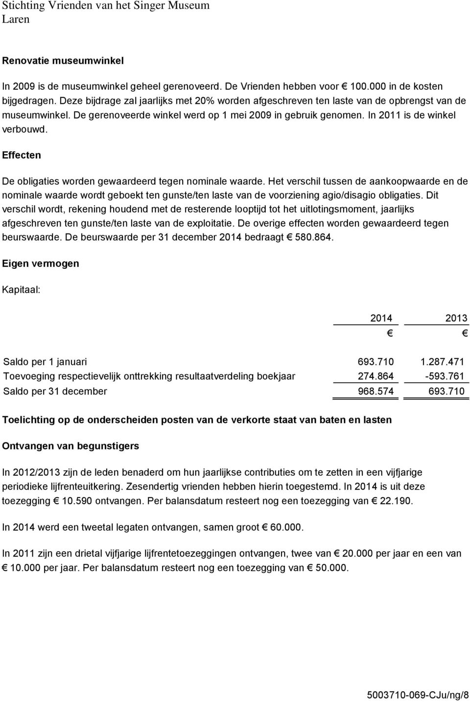 Effecten De obligaties worden gewaardeerd tegen nominale waarde.