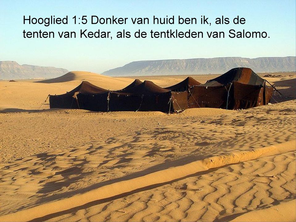 de tenten van Kedar,