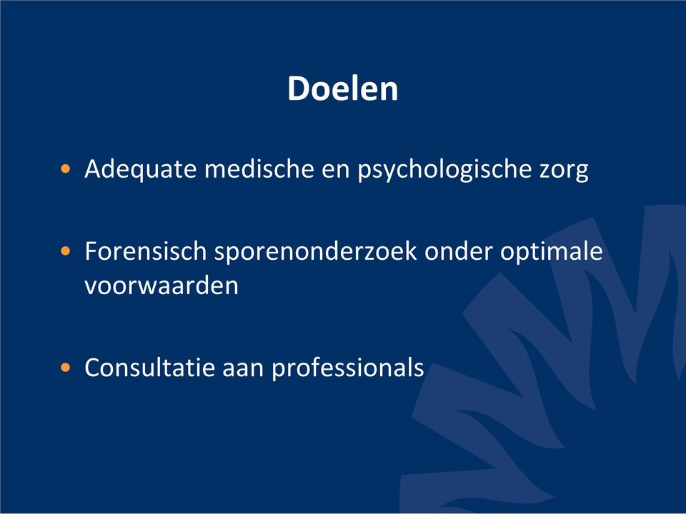 sporenonderzoek onder optimale