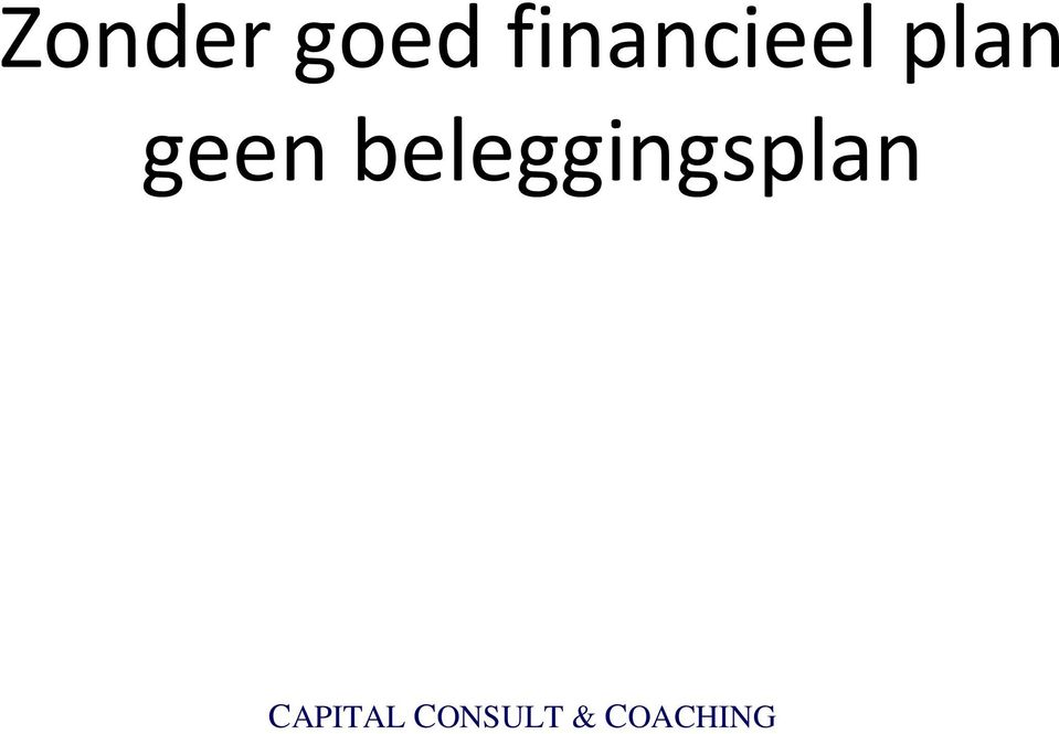 plan geen