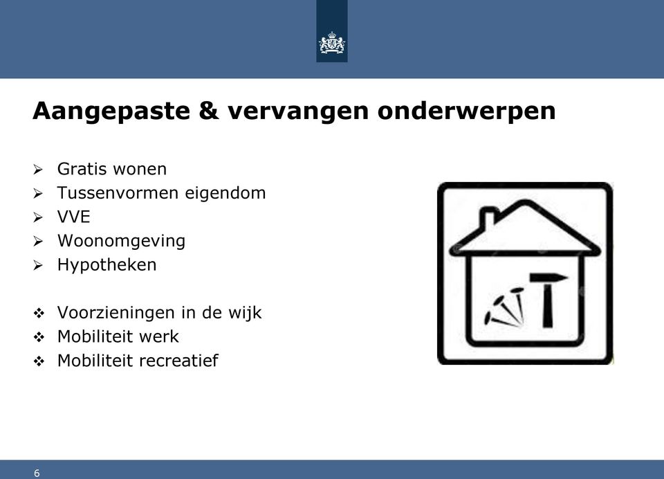 Woonomgeving Hypotheken Voorzieningen in