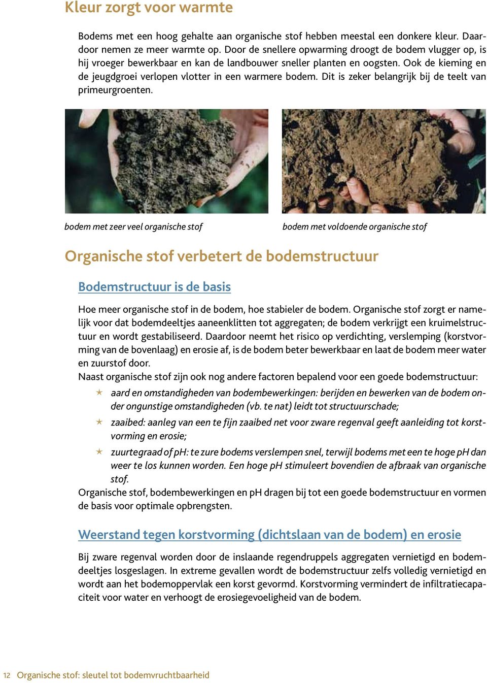 Dit is zeker belangrijk bij de teelt van primeurgroenten.