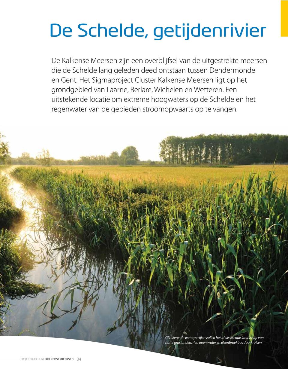 Een uitstekende locatie om extreme hoogwaters op de Schelde en het regenwater van de gebieden stroomopwaarts op te vangen.