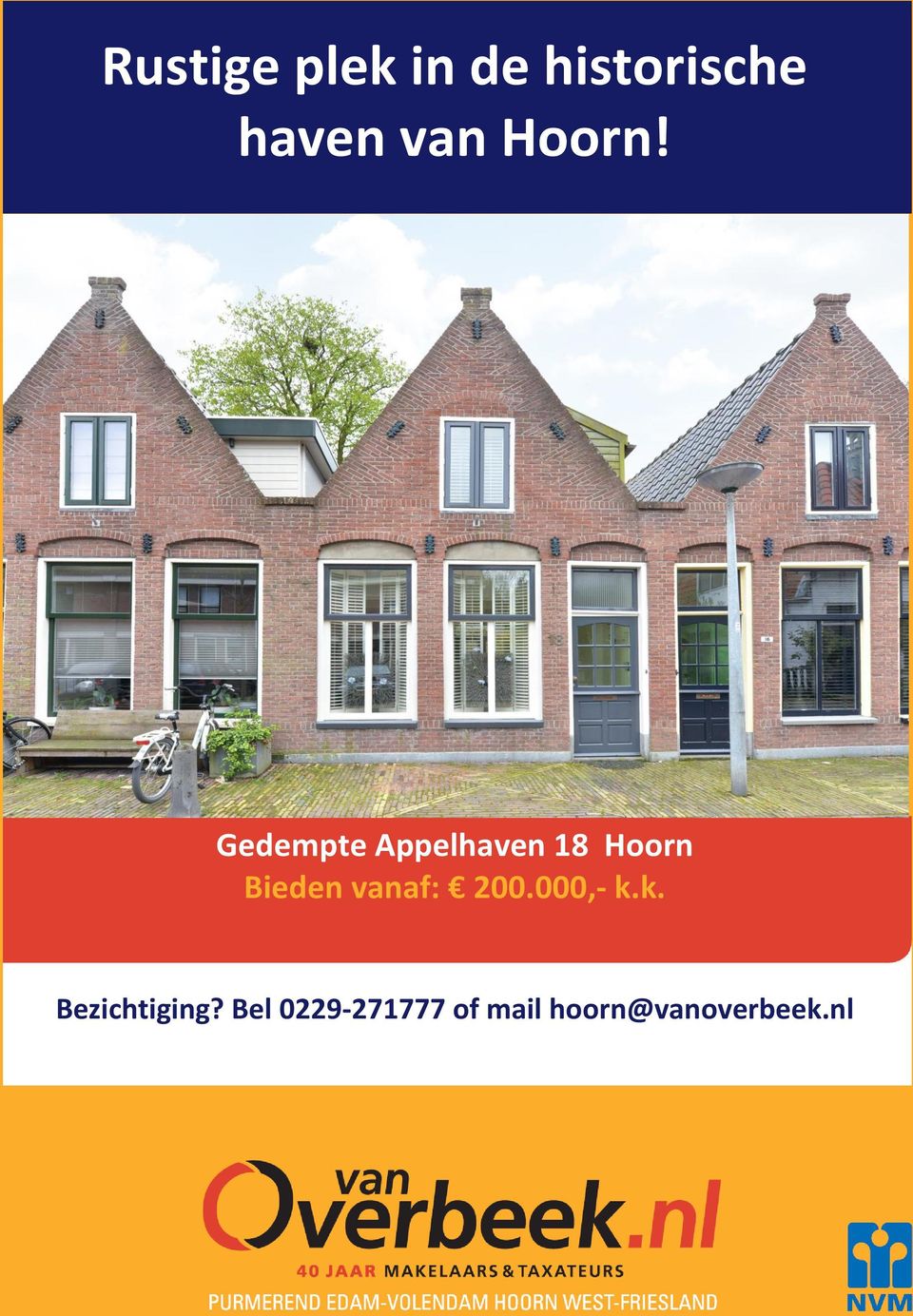 Gedempte Appelhaven 18 Hoorn Bieden