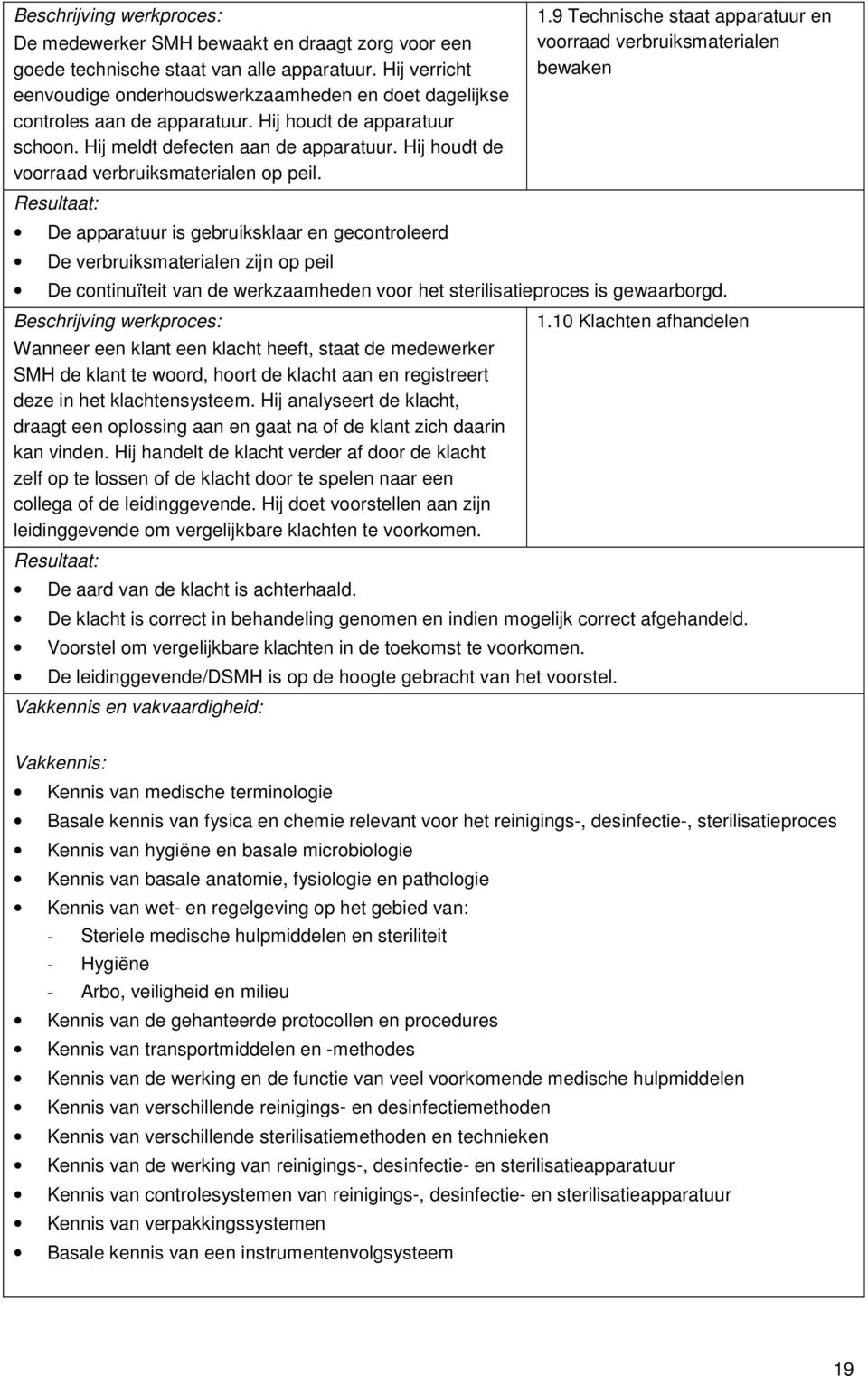 De apparatuur is gebruiksklaar en gecontroleerd De verbruiksmaterialen zijn op peil 1.