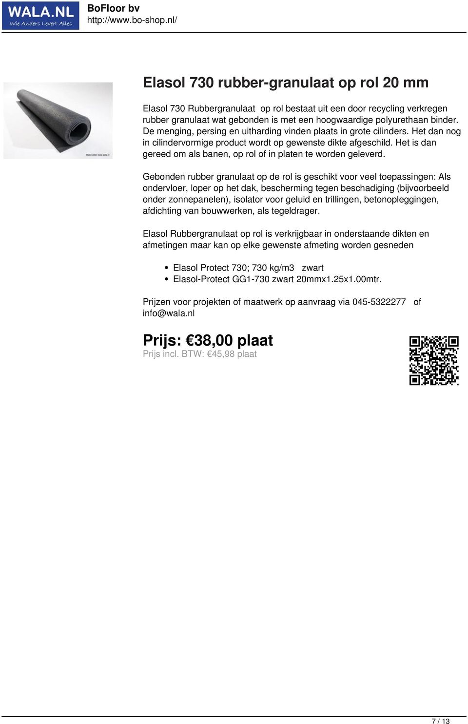 Elasol Protect 730; 730 kg/m3 zwart Elasol-Protect GG1-730