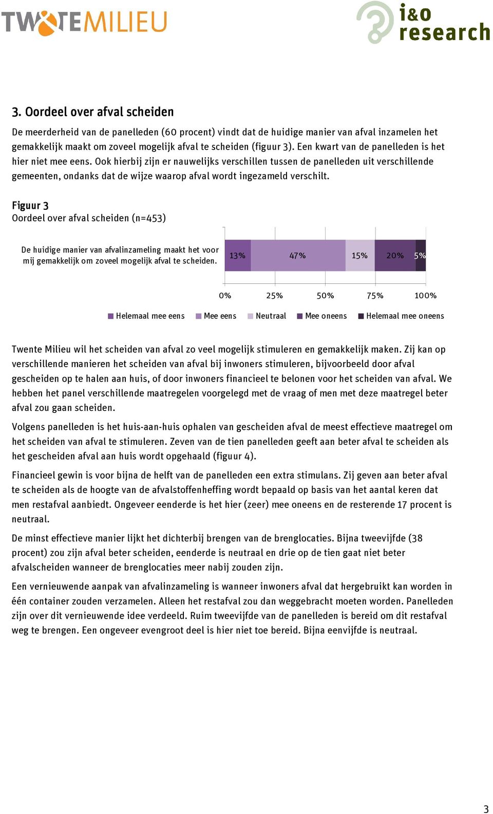 Ook hierbij zijn er nauwelijks verschillen tussen de panelleden uit verschillende gemeenten, ondanks dat de wijze waarop afval wordt ingezameld verschilt.