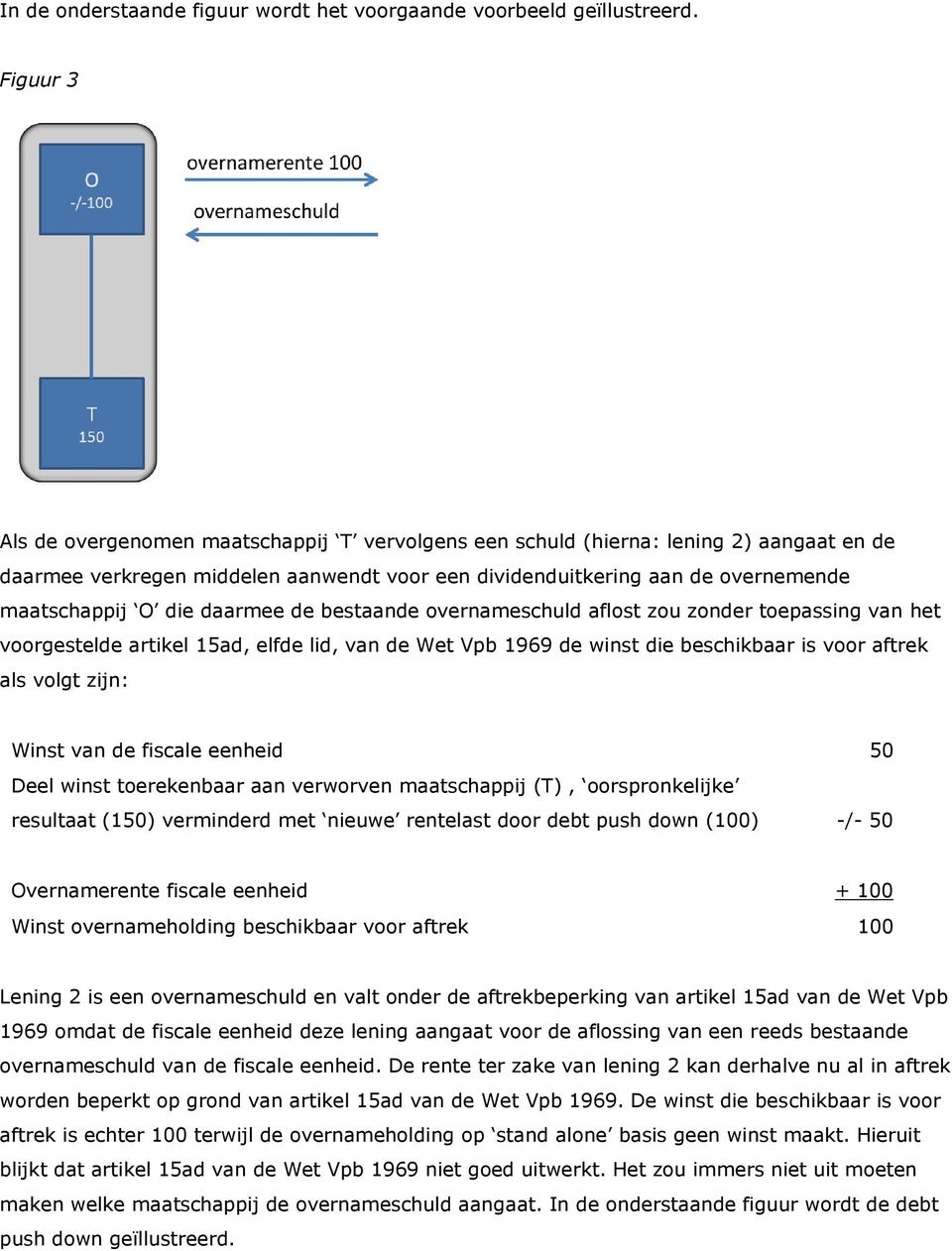 daarmee de bestaande overnameschuld aflost zou zonder toepassing van het voorgestelde artikel 15ad, elfde lid, van de Wet Vpb 1969 de winst die beschikbaar is voor aftrek als volgt zijn: Winst van de