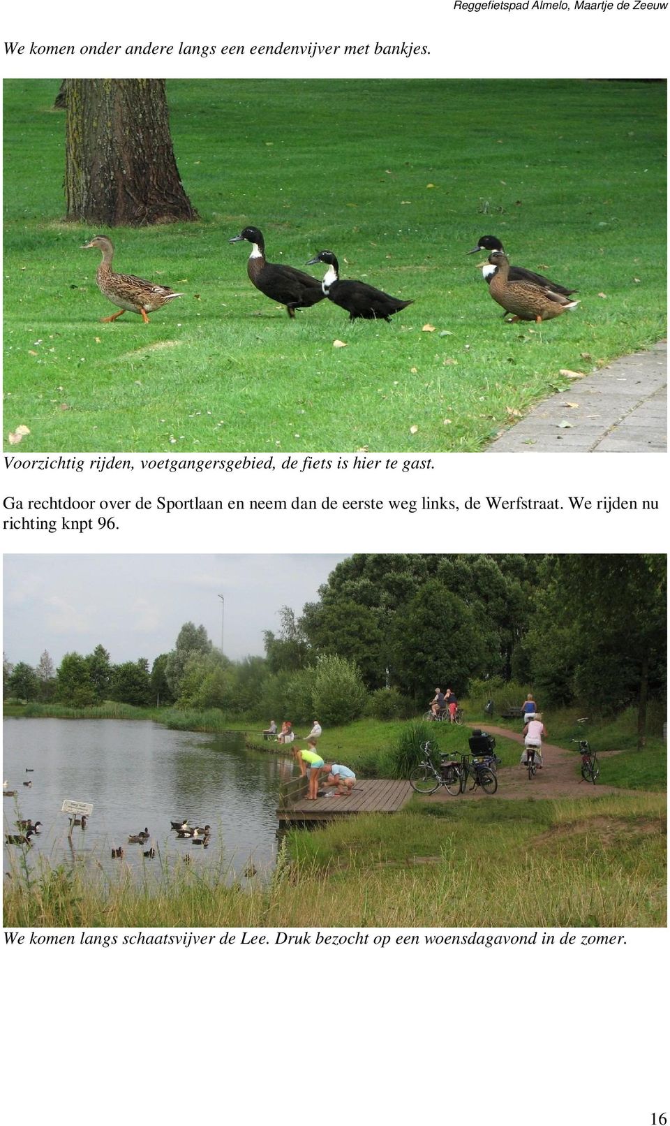 Ga rechtdoor over de Sportlaan en neem dan de eerste weg links, de Werfstraat.