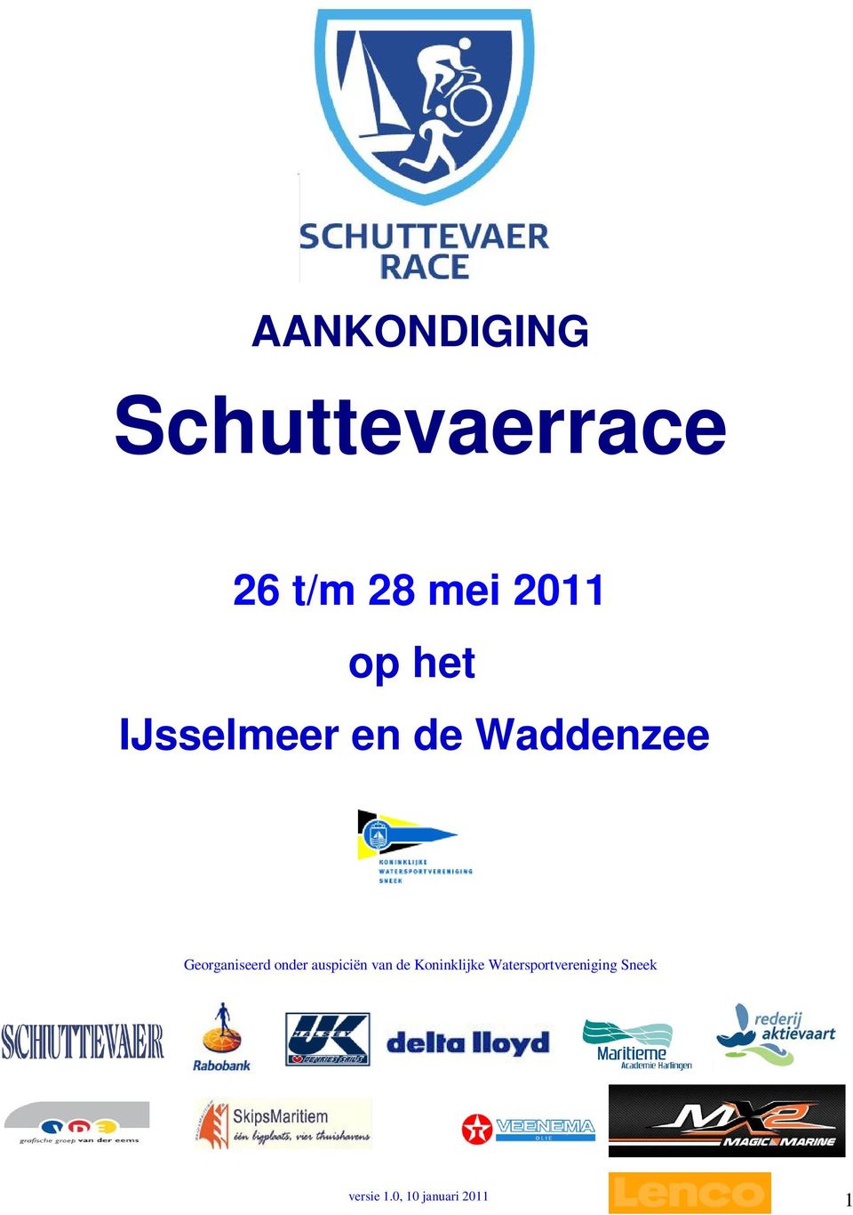 Waddenzee Georganiseerd onder auspiciën