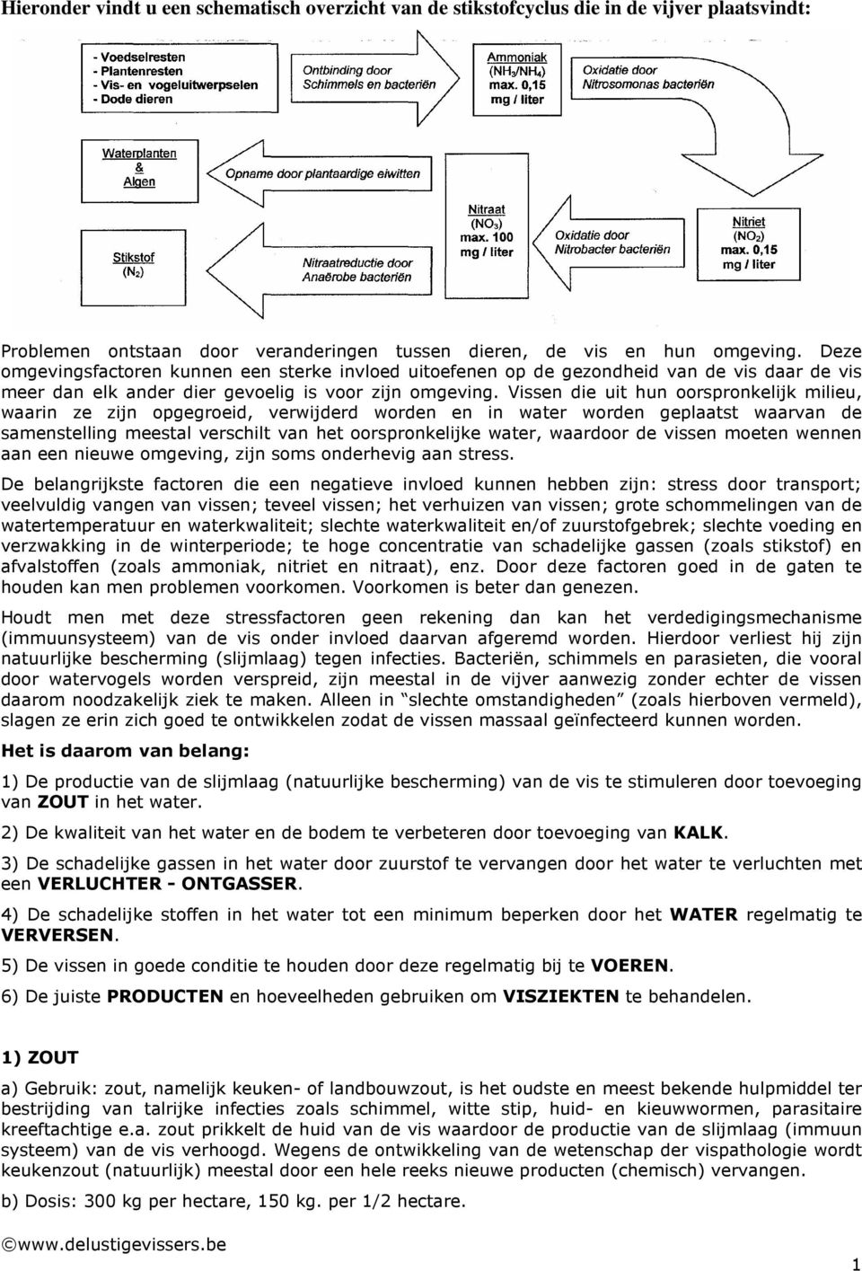 Vissen die uit hun oorspronkelijk milieu, waarin ze zijn opgegroeid, verwijderd worden en in water worden geplaatst waarvan de samenstelling meestal verschilt van het oorspronkelijke water, waardoor