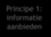 Principe 1: Informatie aanbieden Richtlijn 1: Zorg ervoor dat de leerstof door verschillende zintuigen kan opgenomen worden Principe 1: informatie