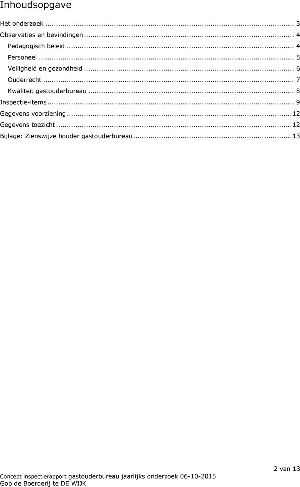 .. 6 Ouderrecht... 7 Kwaliteit gastouderbureau... 8 Inspectie-items.