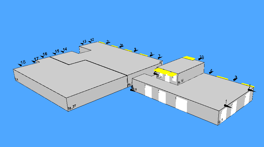 Schematisering beoordeelde brandruimten Standaard appartement Garage en bergingen Commerciële ruimte tussen as A en D Commerciële ruimte tussen as F en L Figuur II.