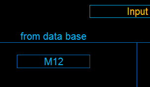 Oefening 3, actuele object positie Typ M12 in het invoerveld from data base in de kolom Input' en daarna <ENTER>.