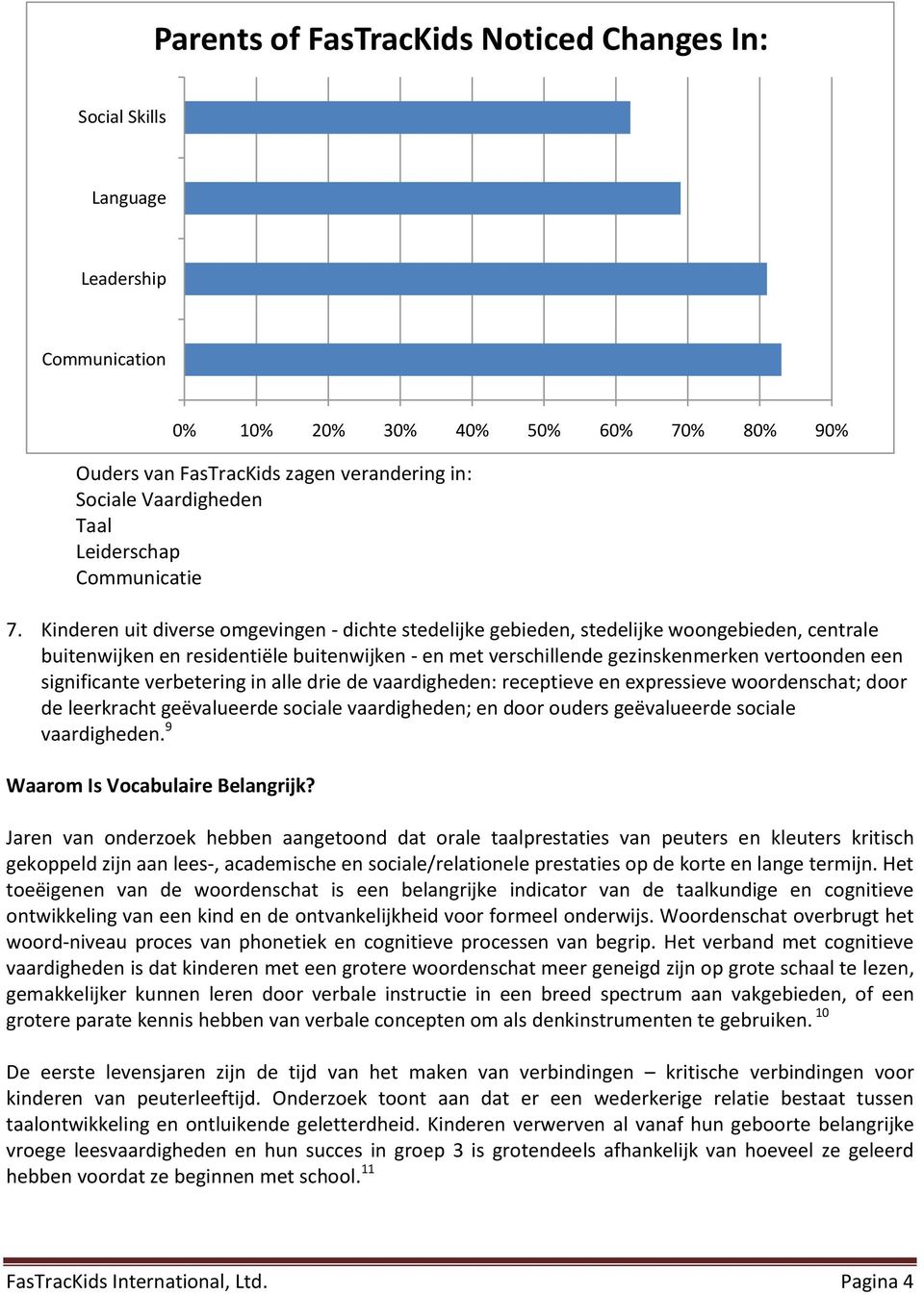 Kinderen uit diverse omgevingen - dichte stedelijke gebieden, stedelijke woongebieden, centrale buitenwijken en residentiële buitenwijken - en met verschillende gezinskenmerken vertoonden een