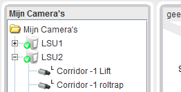 LSU in cameralijst: Voor de gebruikers die een LSU hebben wordt de LSU ook in de cameralijst afgebeeld. Ook voor de LSU wordt de status ervan in de cameralijst weergegeven.