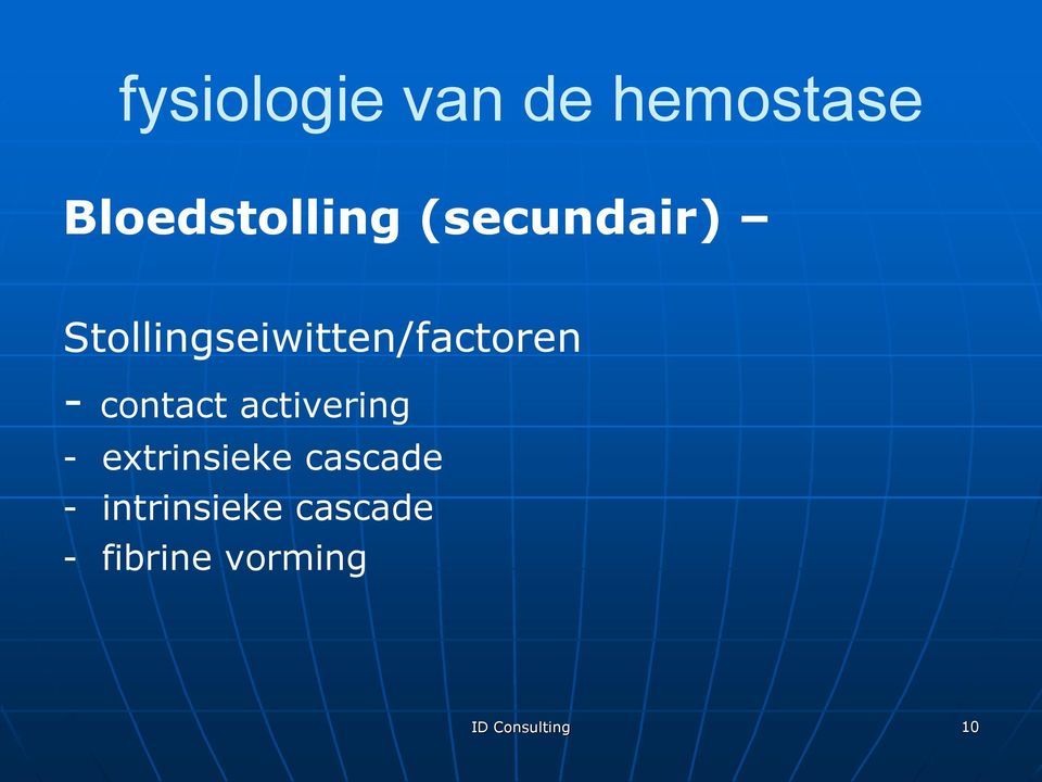 contact activering - extrinsieke cascade -