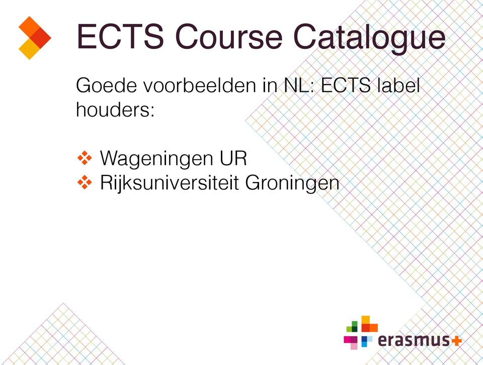 ECTS label houders: v