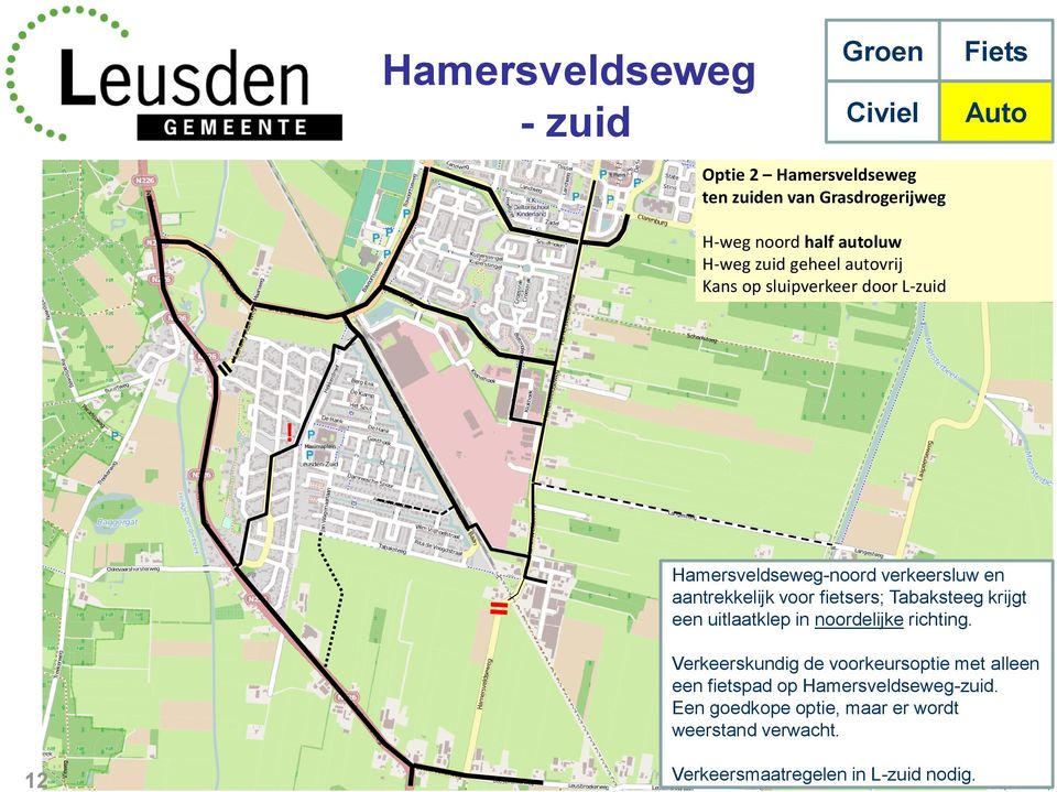 Hamersveldseweg-noord verkeersluw en aantrekkelijk voor fietsers; Tabaksteeg krijgt een uitlaatklep in