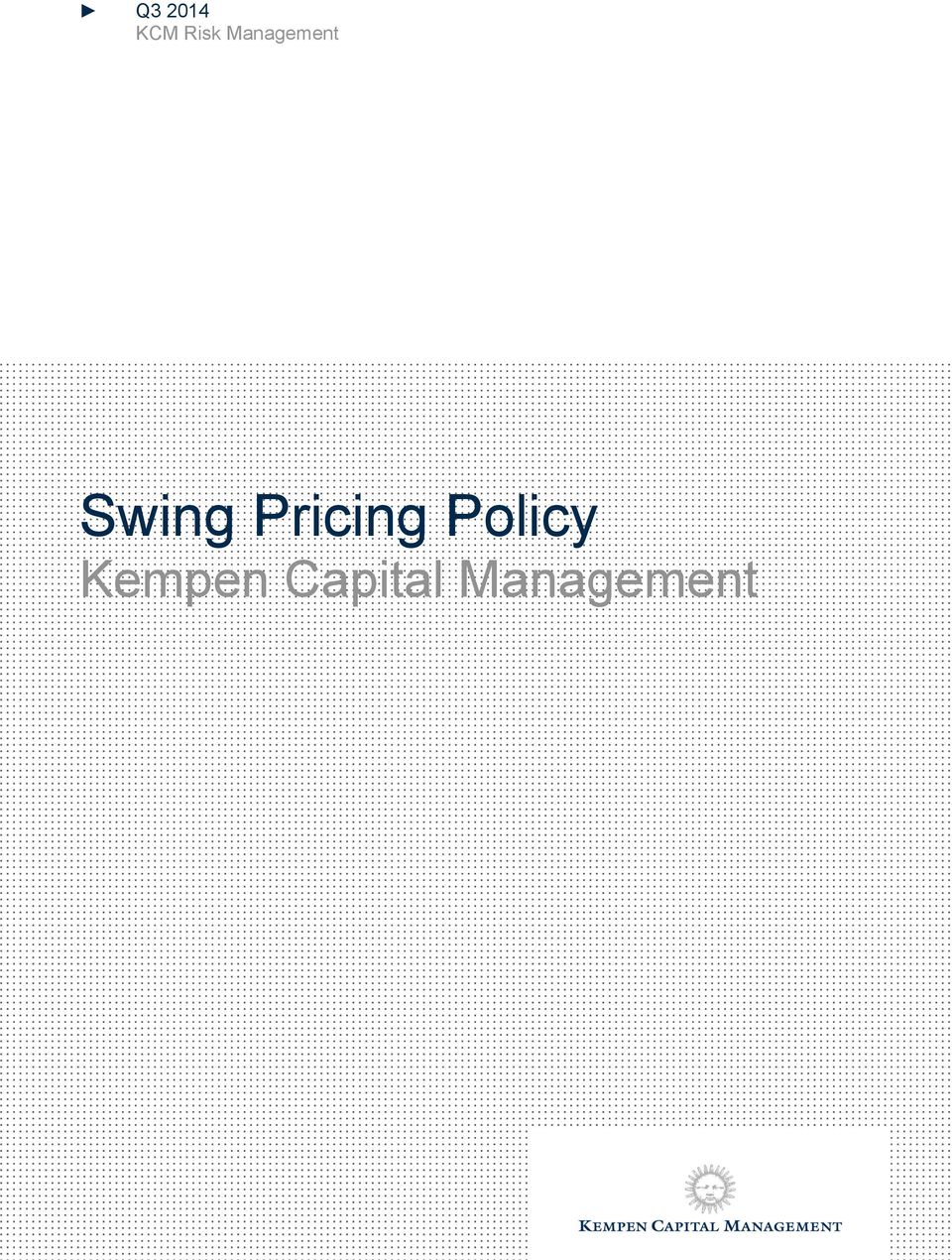 Pricing Policy