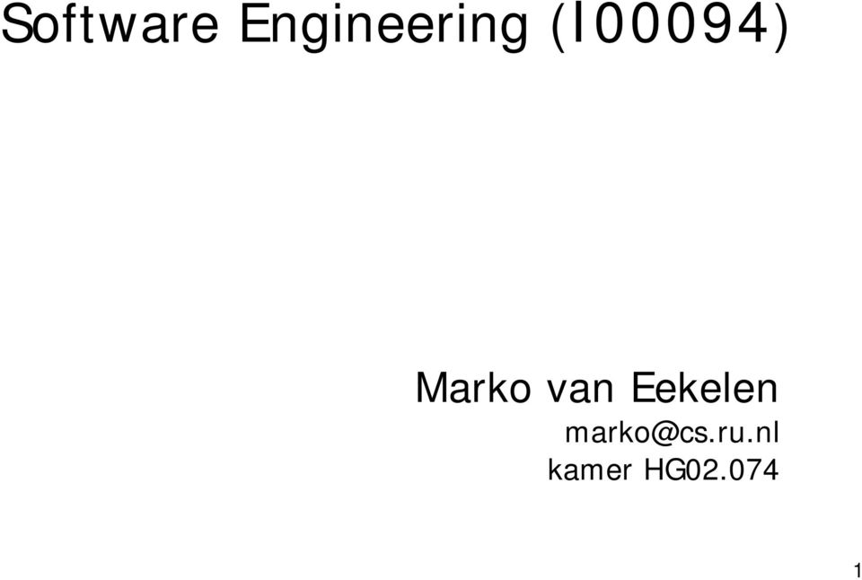 (I00094) Marko van