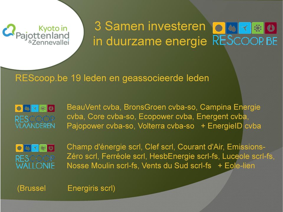 Ecopower cvba, Energent cvba, Pajopower cvba-so, Volterra cvba-so + EnergieID cvba Champ d'énergie scrl,