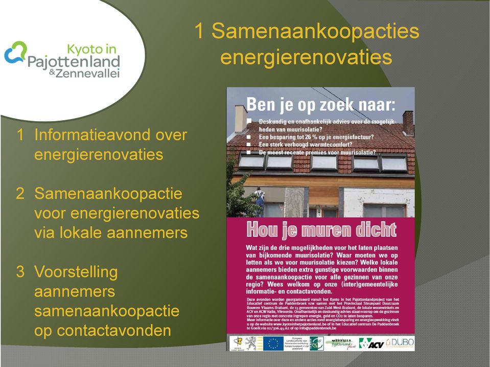 Samenaankoopactie voor energierenovaties via