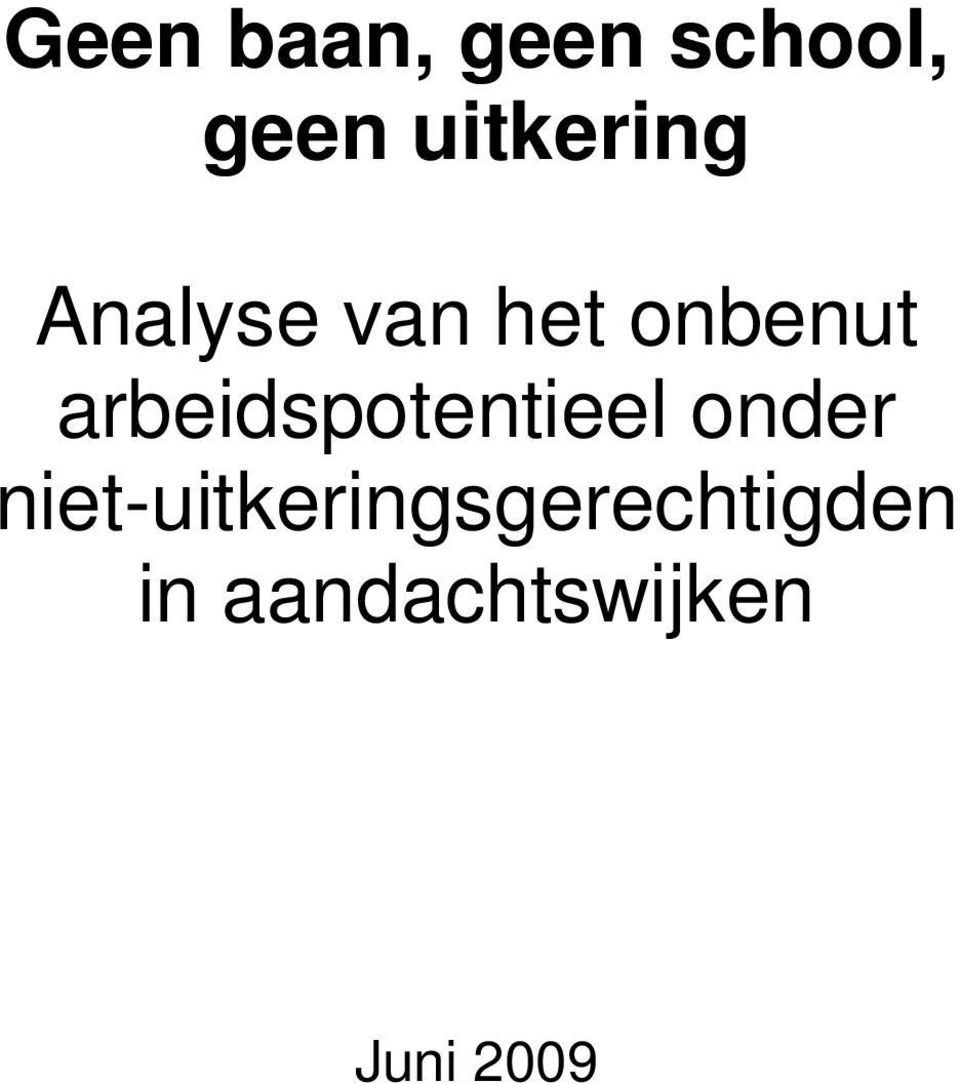 arbeidspotentieel onder