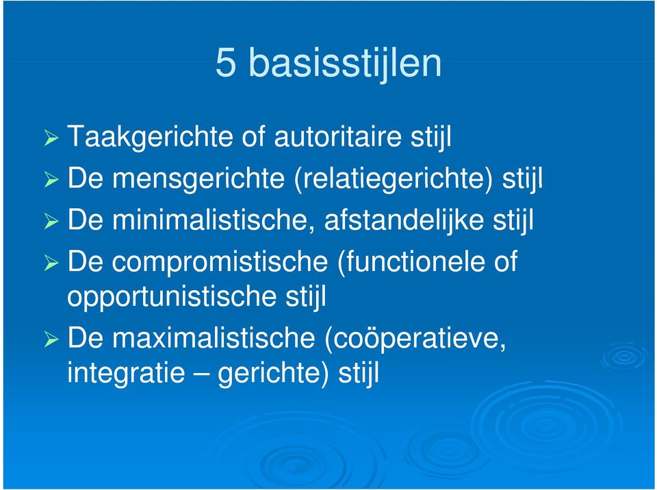 afstandelijke stijl De compromistische (functionele of