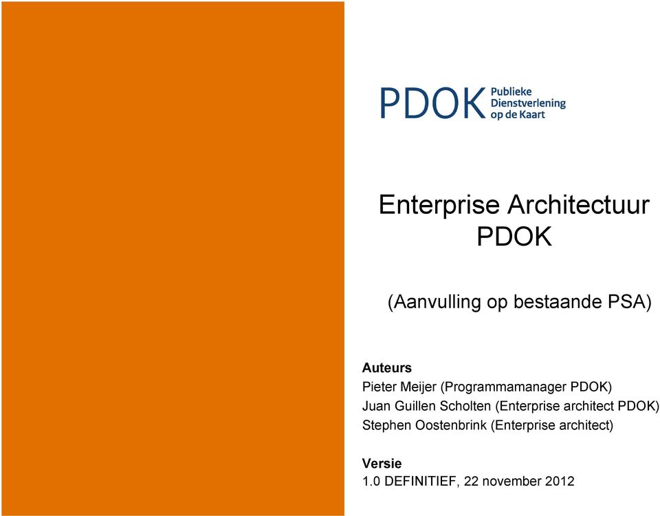 Scholten (Enterprise architect PDOK) Stephen Oostenbrink