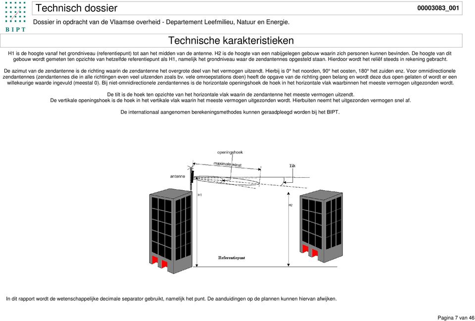 Hierdoor wordt het reliëf steeds in rekening gebracht. De azimut van de zendantenne is de richting waarin de zendantenne het overgrote deel van het vermogen uitzendt.