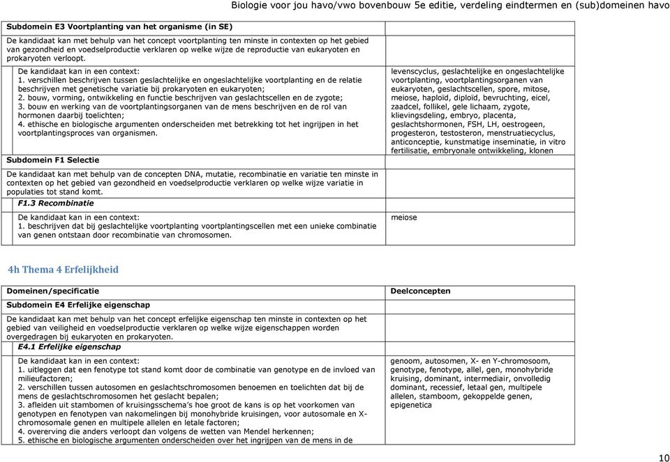 verschillen beschrijven tussen geslachtelijke en ongeslachtelijke voortplanting en de relatie beschrijven met genetische variatie bij prokaryoten en eukaryoten; 2.