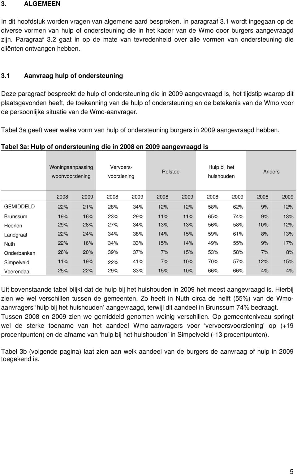 2 gaat in op de mate van tevredenheid over alle vormen van ondersteuning die cliënten ontvangen hebben. 3.