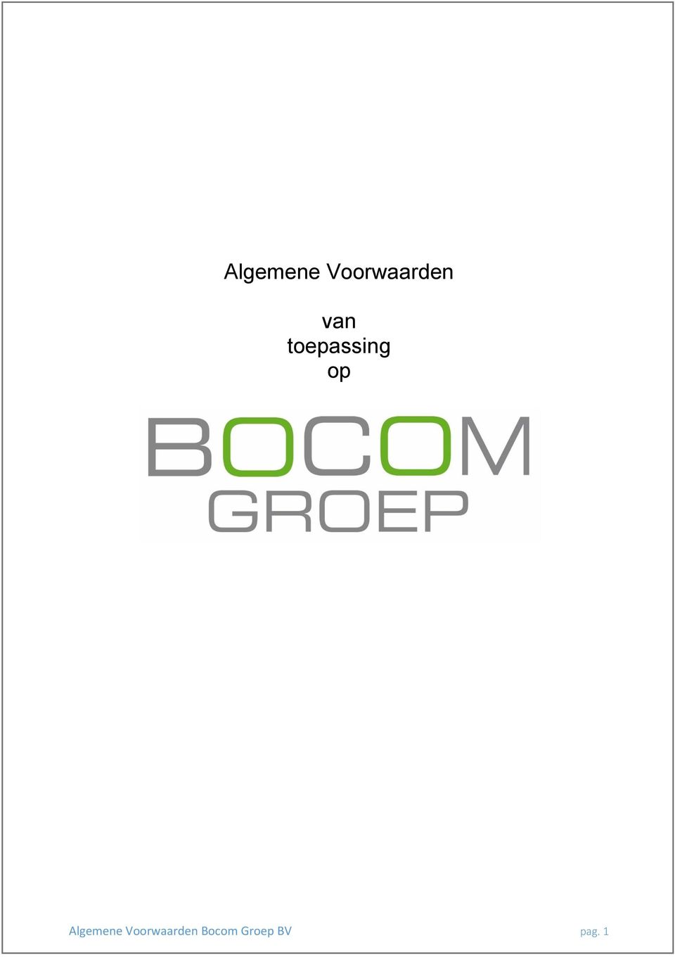 Bocom Groep BV pag.